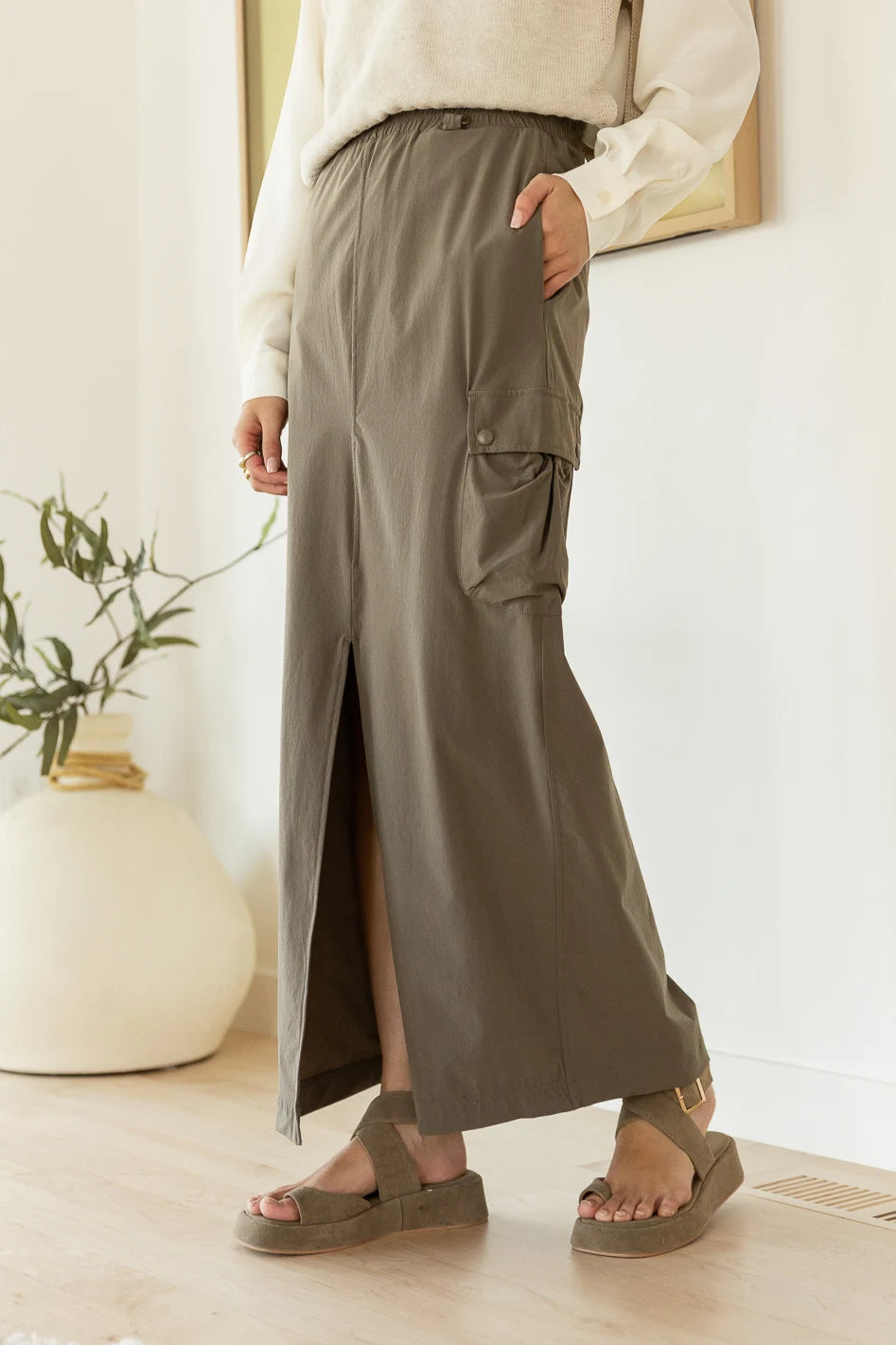  Ellie Cargo Skirt in Olive - FINAL SALE、mySite、merchandisen