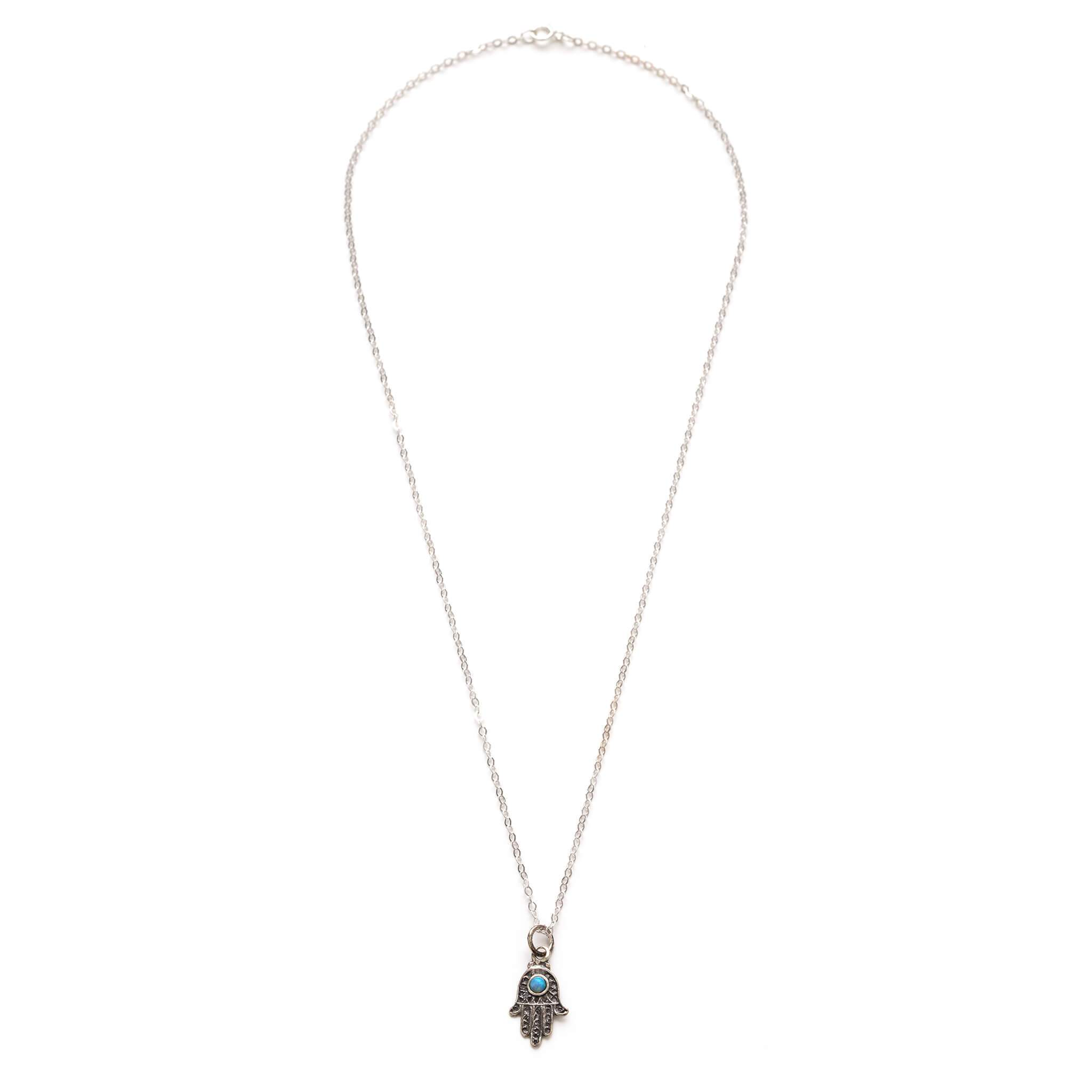 Filigree Opal Hamsa Necklace、mySite、topwebapps