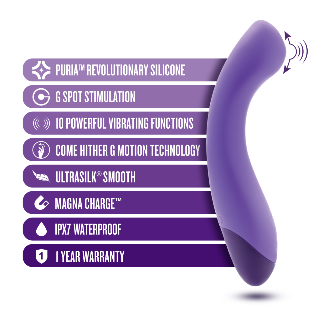 Wellness By Blush™ | G Ball G-Spot Purple UltraSilk® Vibrator - Made with Puria™ Silicone、mySite、bottomscart
