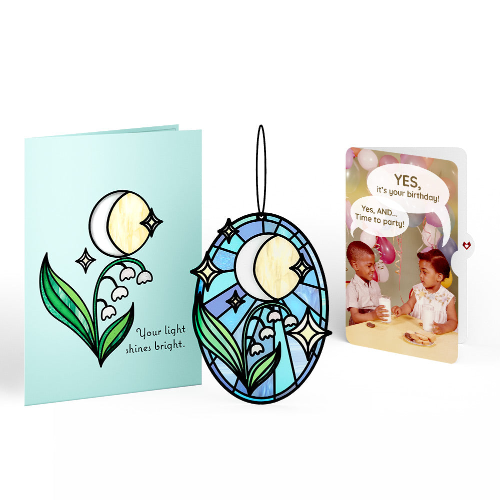 Shine Bright Twilight Bloom Birthday Suncatcher Card and Time to Party Sentiment Set、mySite、solidvoid