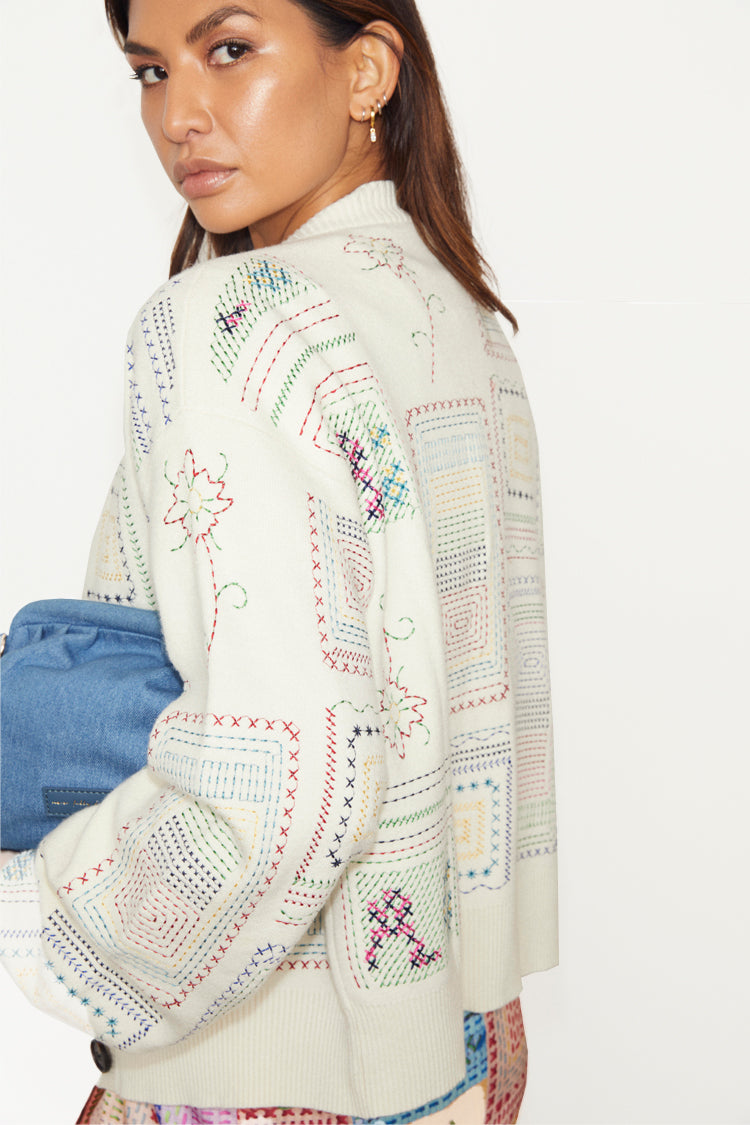 Cream Craft Work Cardigan、mySite、solidvoid