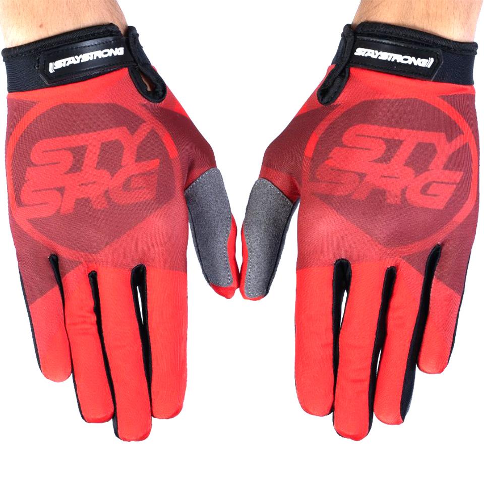  Stay Strong Tricolour Gloves - Red、mySite、merchandisen