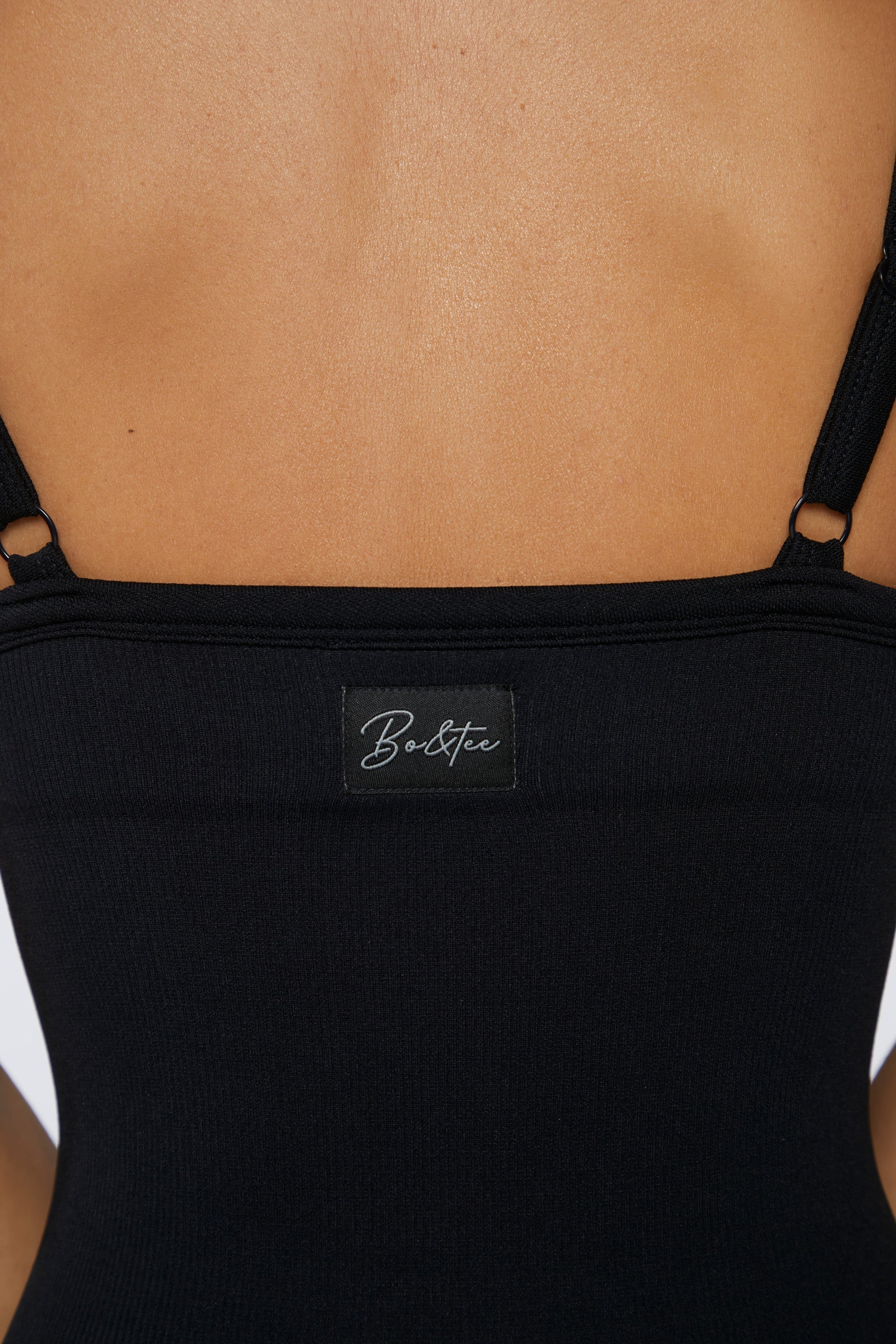 Scoop Neck Unitard in Black、mySite、solidvoid