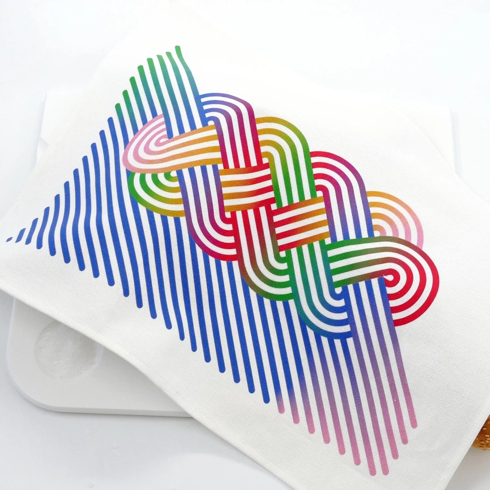 Op-Art Cotton Challah Cover - Rainbow、mySite、topwebapps