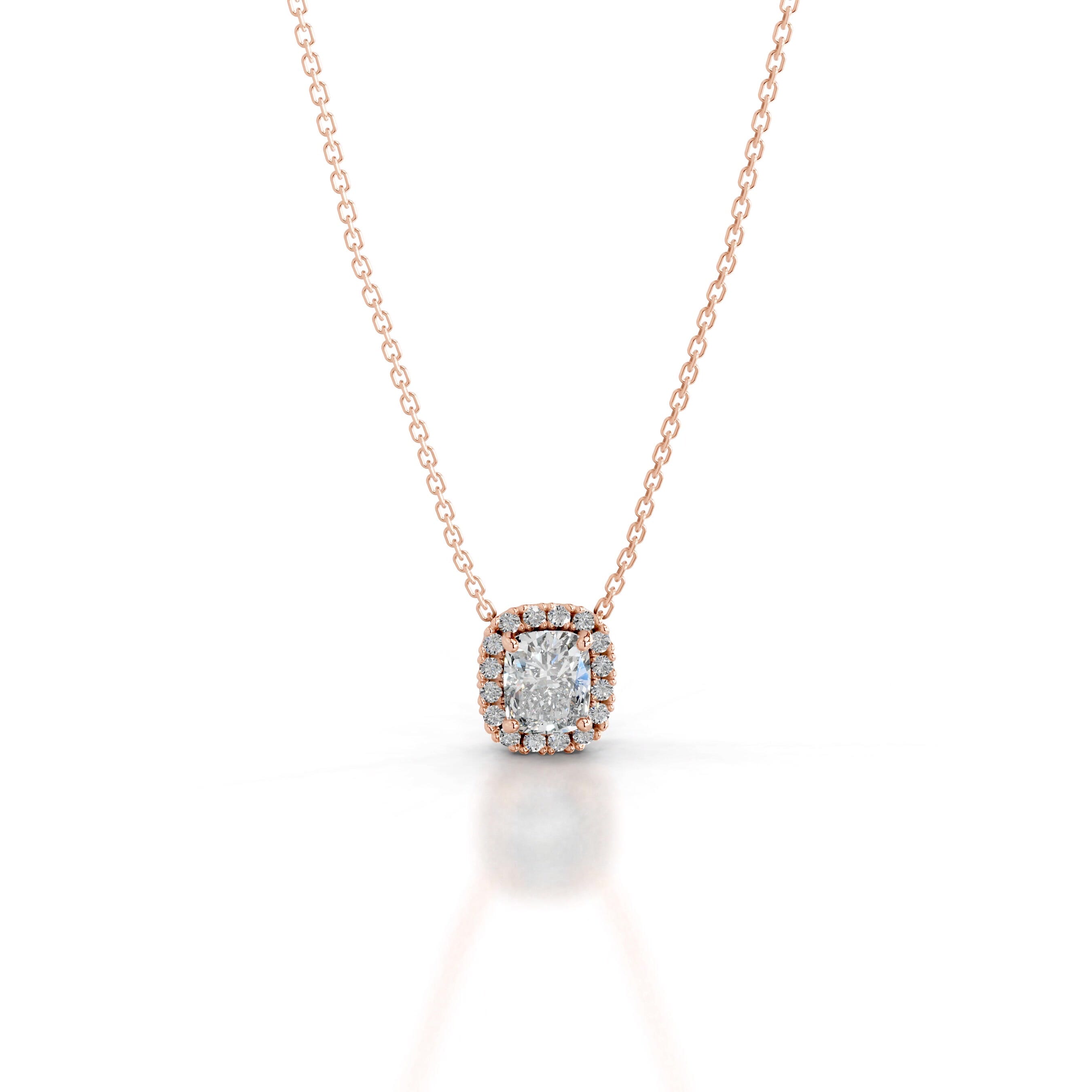 Manon Diamond Halo Pendant - 14K Rose Gold、mySite、hinf8tx79