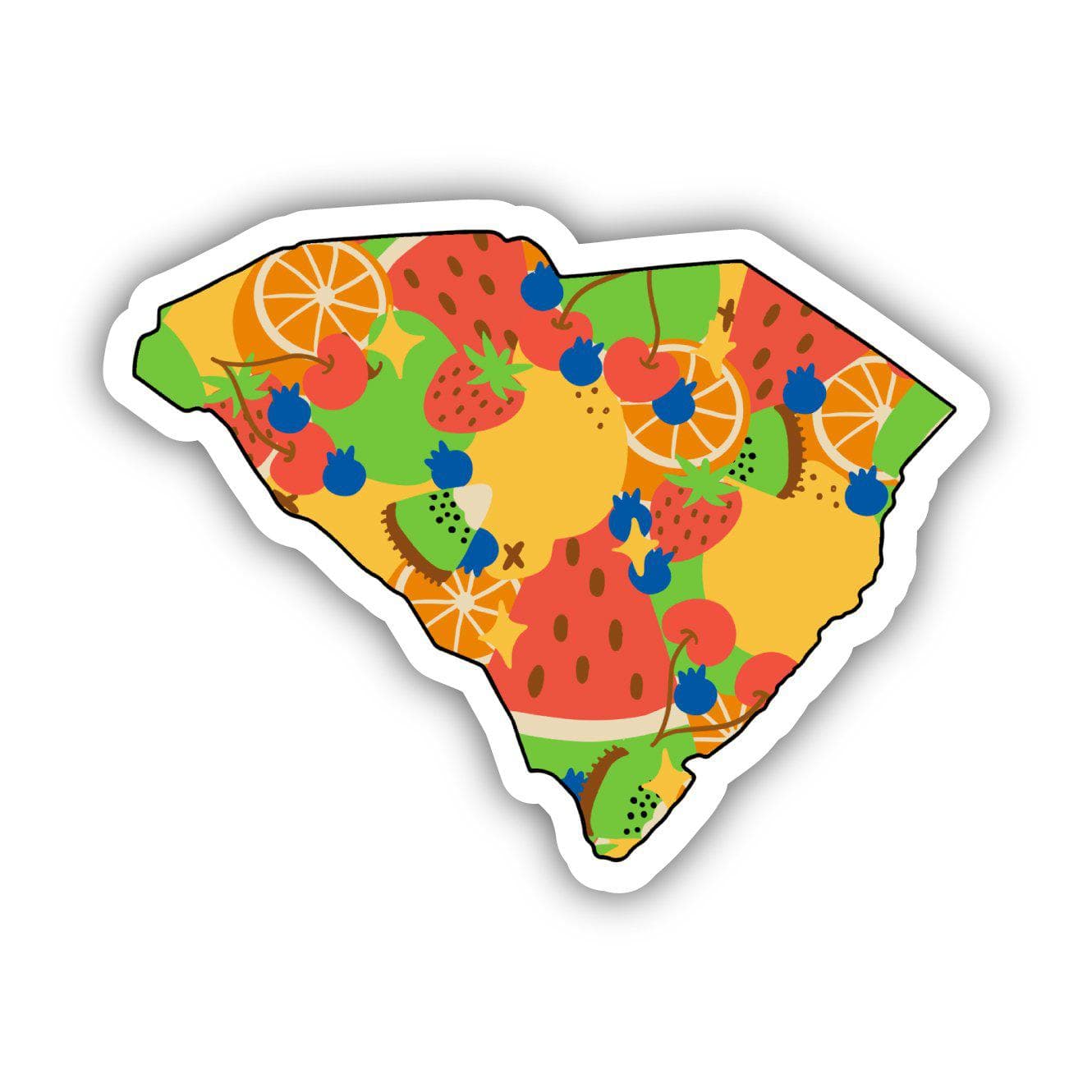  South Carolina Fruit Pattern Sticker、mySite、elrpsem3k