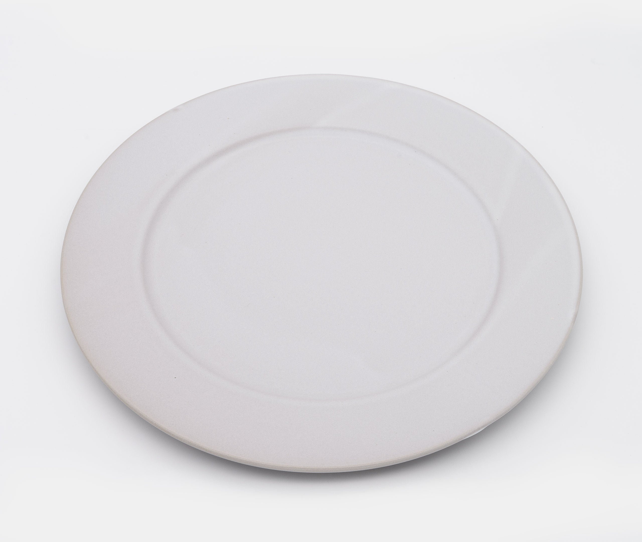 Glazed Stoneware Plate Medium - White、mySite、topwebapps
