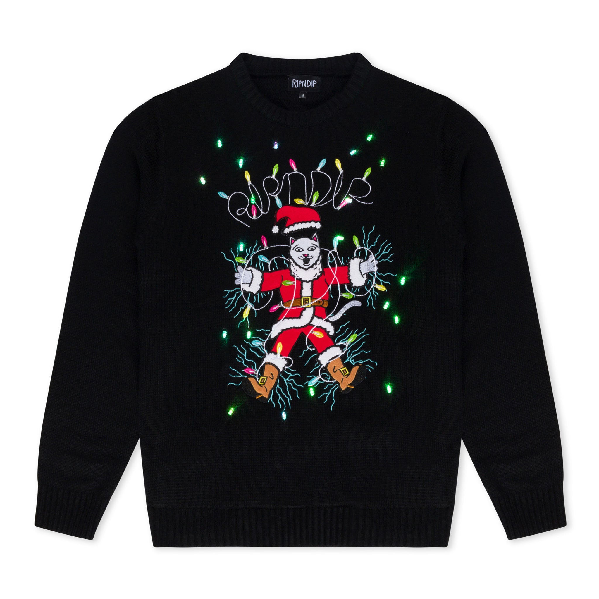  Electrifying Santa Knit Sweater (Black)、mySite、merchandisen