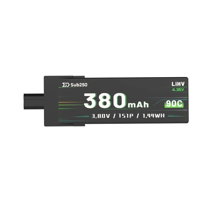  Sub250 6 PACK 3.8V 1S 380mAh 90C LiHV Whoop/Micro Battery for Nanofly16 - GNB27、mySite、merchandisen