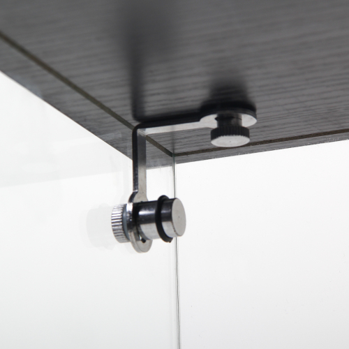 Glass Display Cabinet with 3 Shelves, One-Door Curio Cabinets for Living Room, Bedroom, Office, Black Floor Standing Glass Bookshelf, Quick Installation、、casual