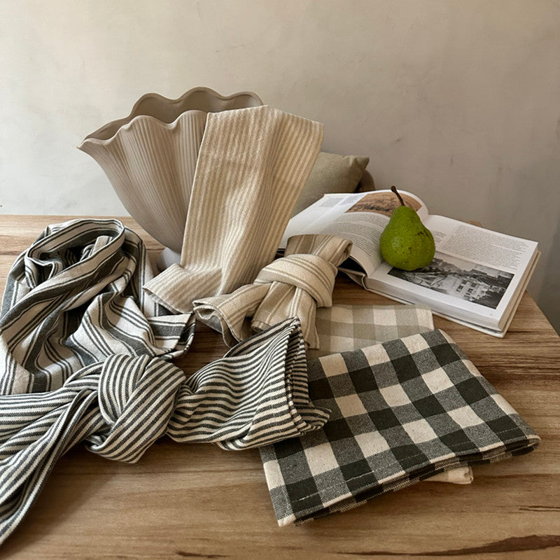 Cotton Kitchen Towel | Black | Set of 3、mySite、camillekostekn