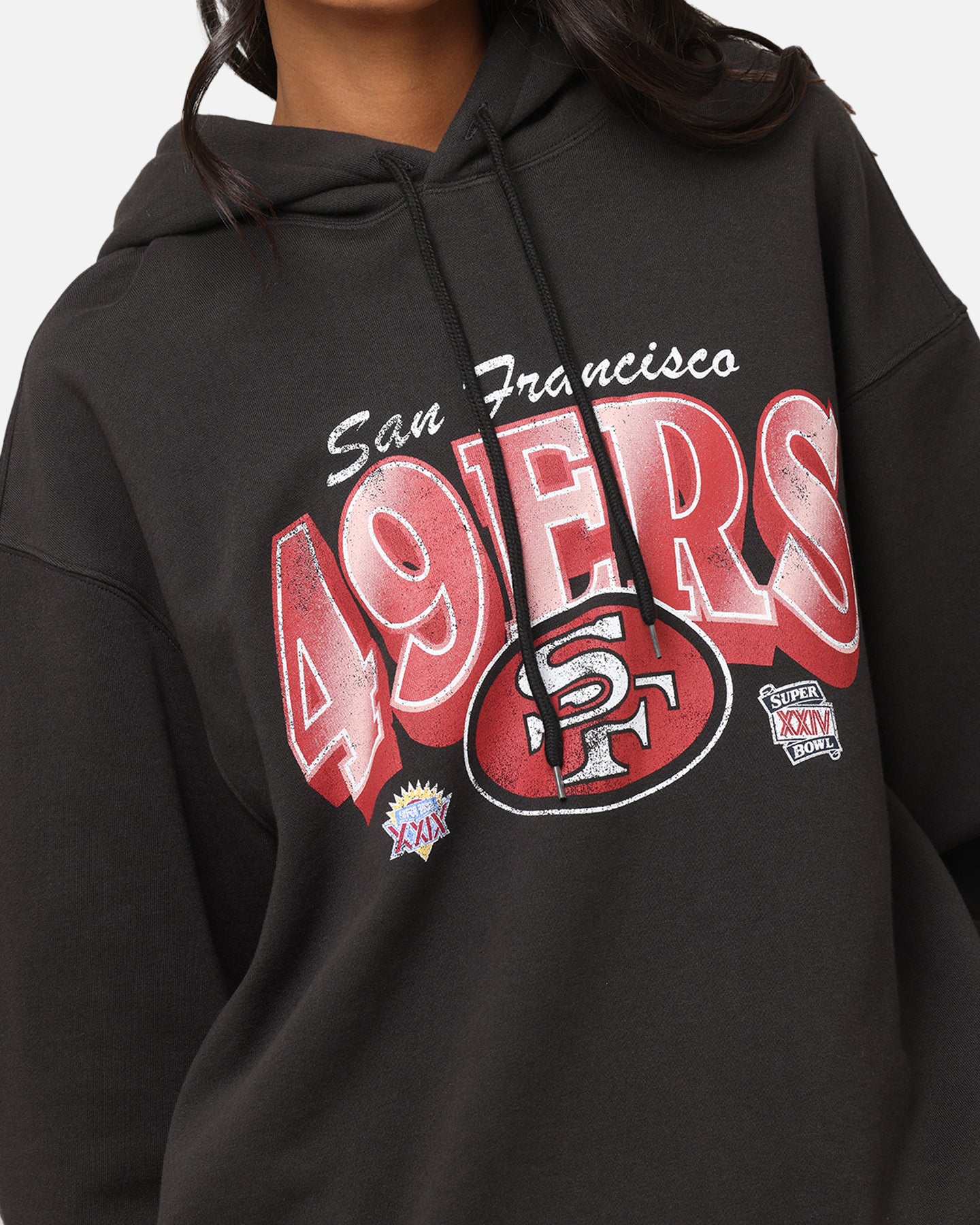 Mitchell & Ness San Francisco 49ers Arch Hoodie Faded Black、mySite、zt4zffjzw