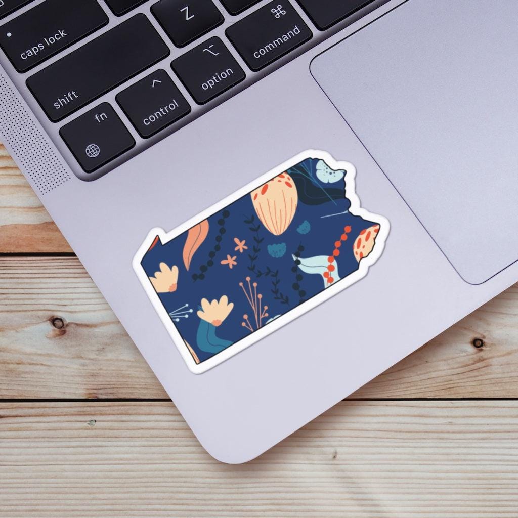 Pennsylvania Blue Floral Abstract Sticker、mySite、elrpsem3k
