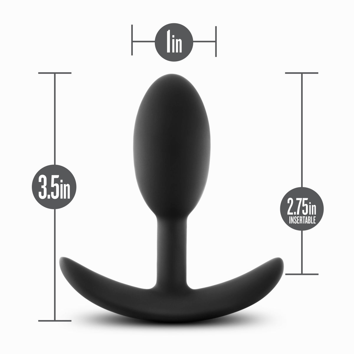 Anal Adventures Platinum By Blush® | Vibra Slim Black 3.5-Inch Anal Plug、mySite、bottomscart