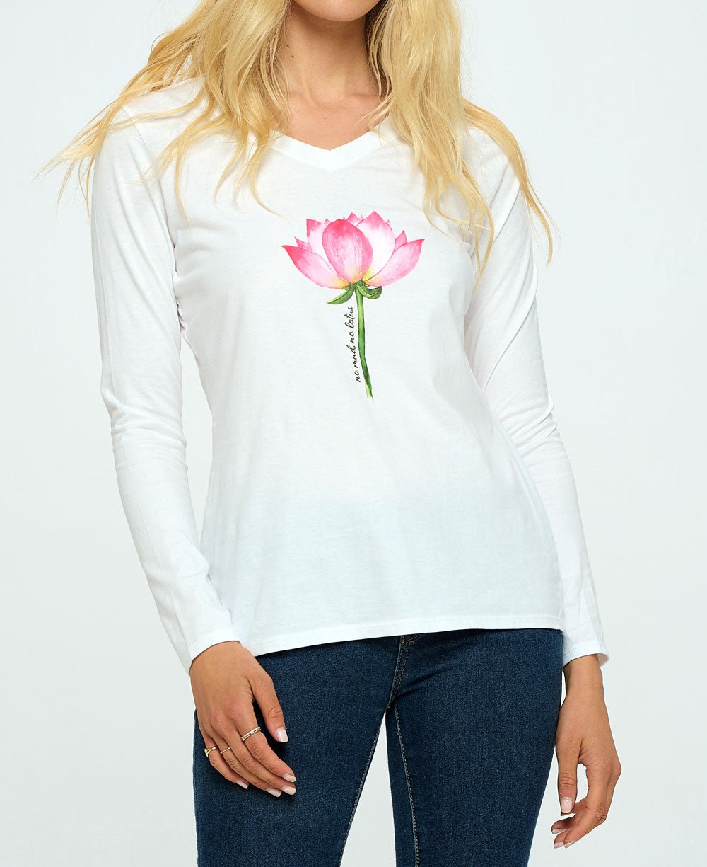No Mud No Lotus T-Shirt in White、mySite、topwebapps