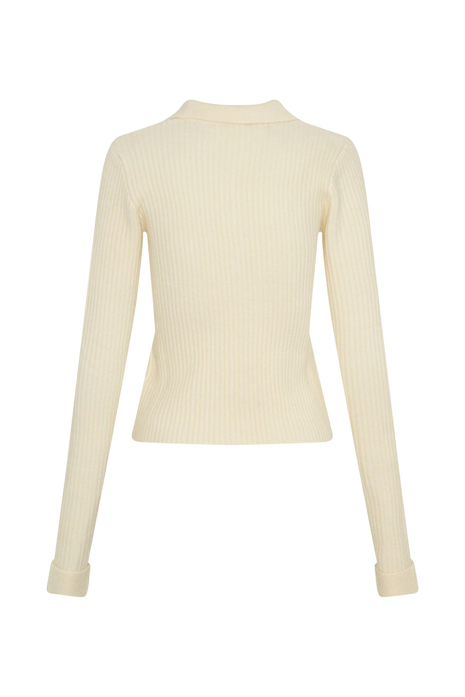 Erin Long Sleeve Button Cardigan - Ivory Marle、mySite、solidvoid