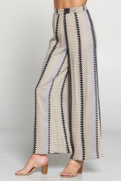  High Waist Palazzo Pants With Elastic Waist、mySite、justintrudeaud