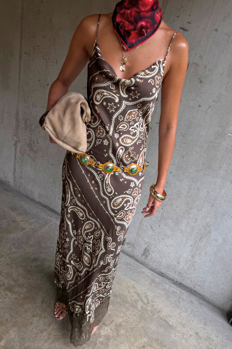 Brown Bandana Patti Dress、mySite、solidvoid