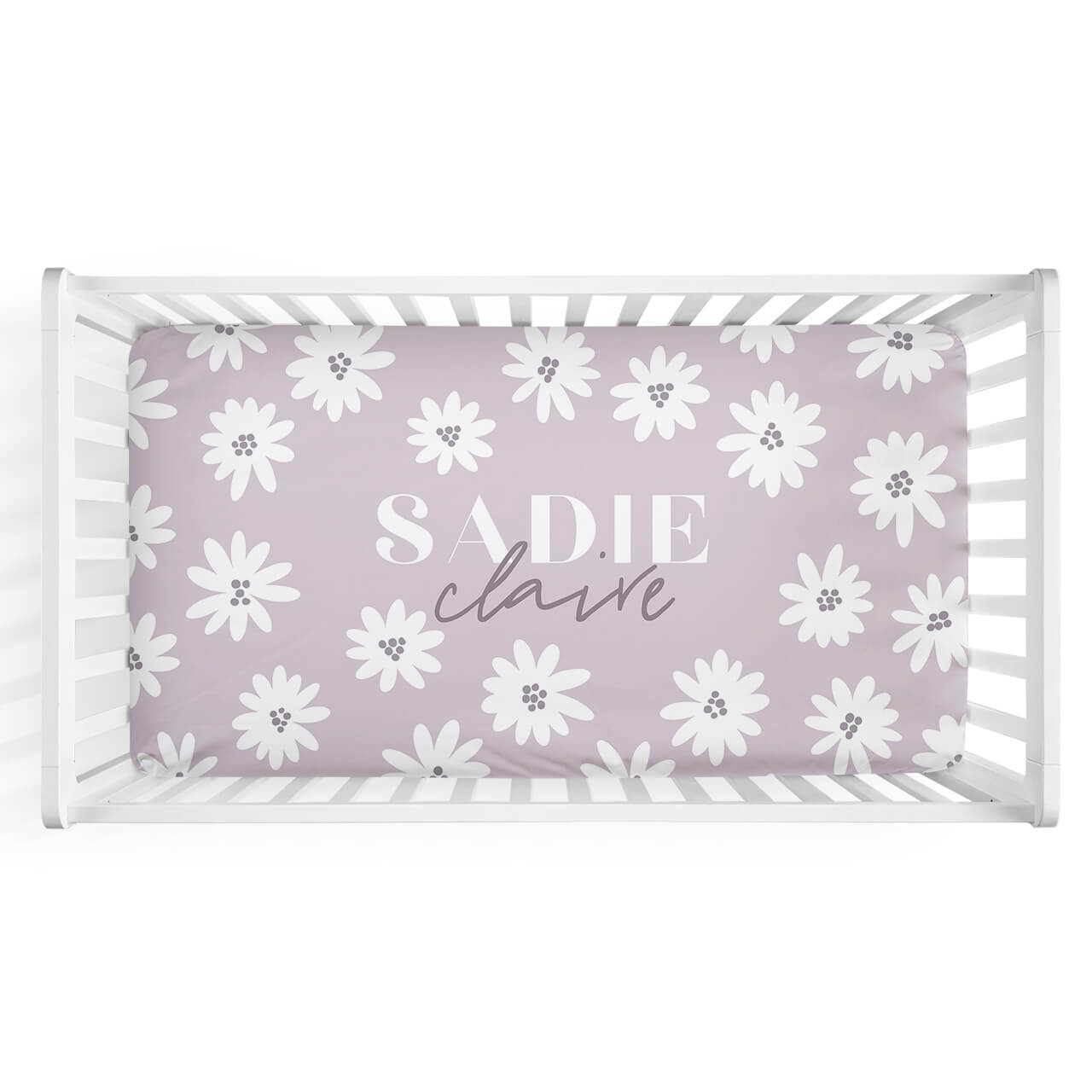  Purple Daisy Personalized Crib Sheet、mySite、layawaytickets