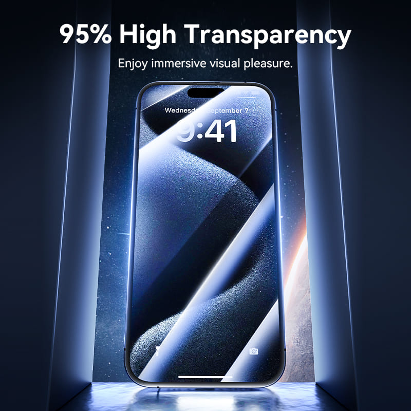 Vention HD Tempered Glass Screen Protector for iPhone 15 with Dust-Free Installation Tool、mySite、fannypackpong