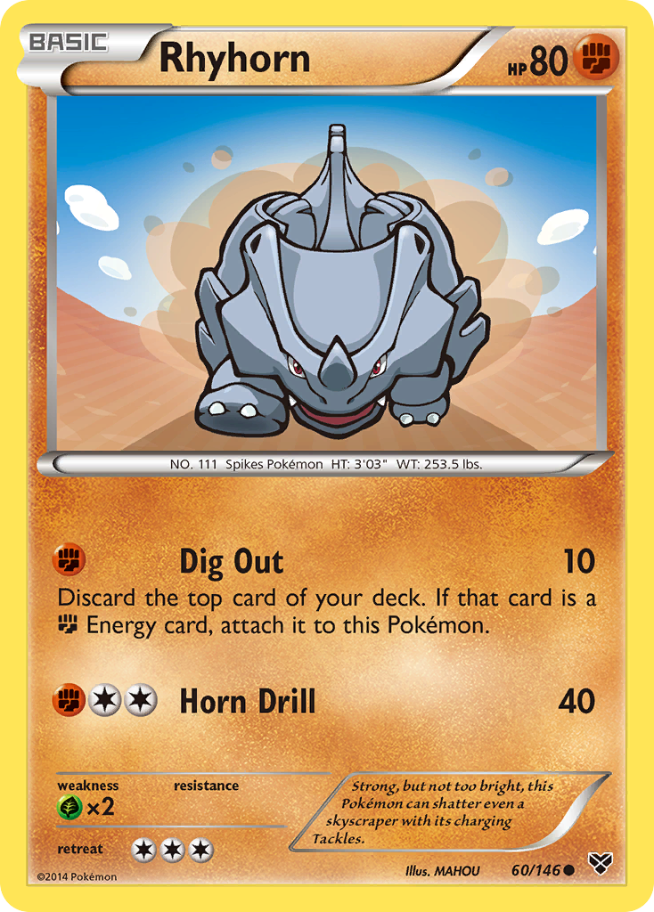 Rhyhorn (60/146) XY: Base Set、mySite、waistdrama