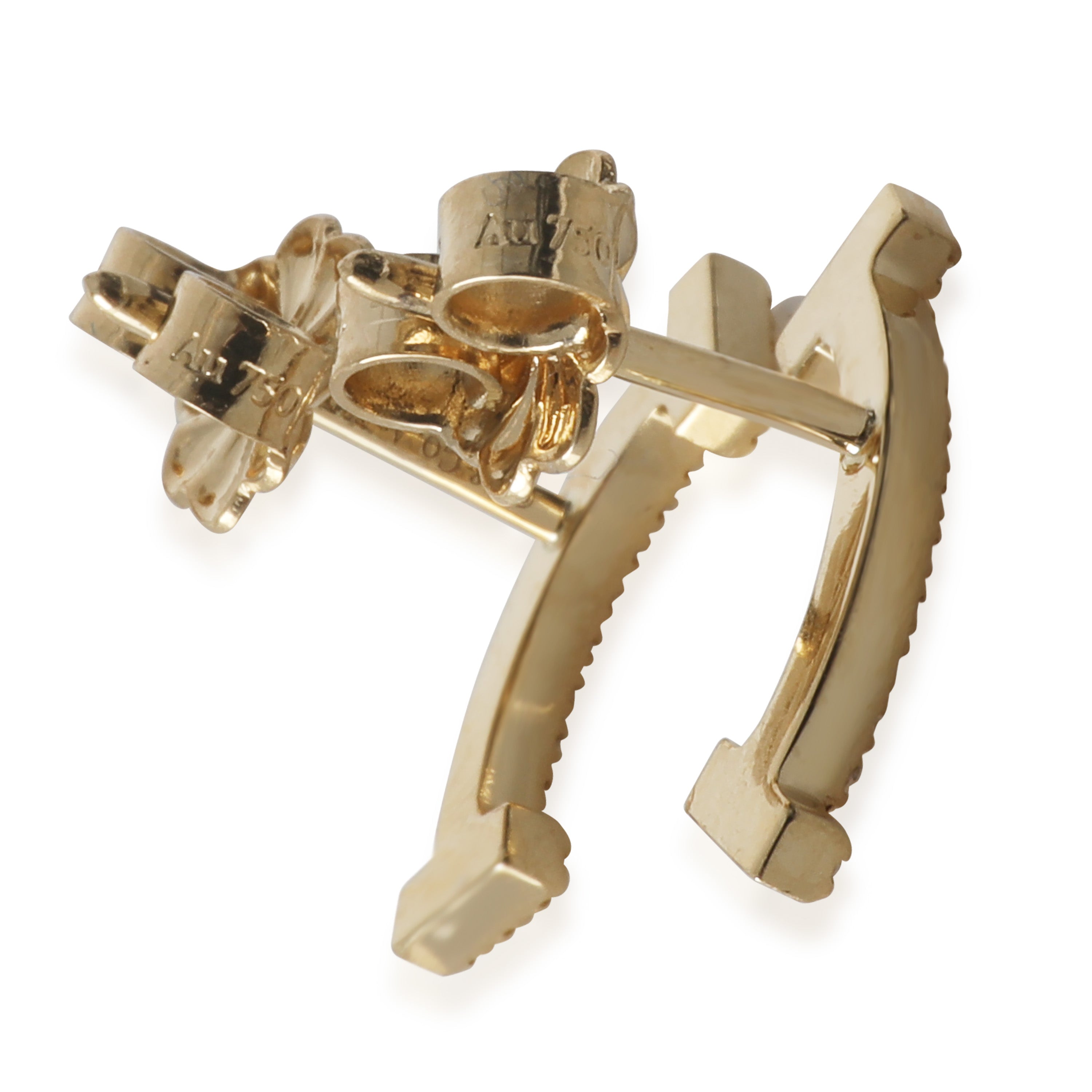 Yellow Gold Diamond Tiffany T Smile Earrings、mySite、garagedoors4me