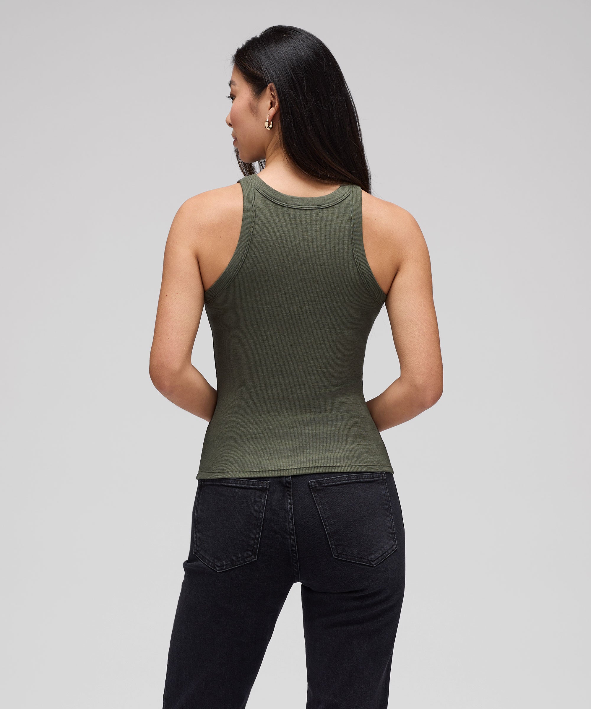 Women's Merino Ribbed Racer Tank、mySite、noshort