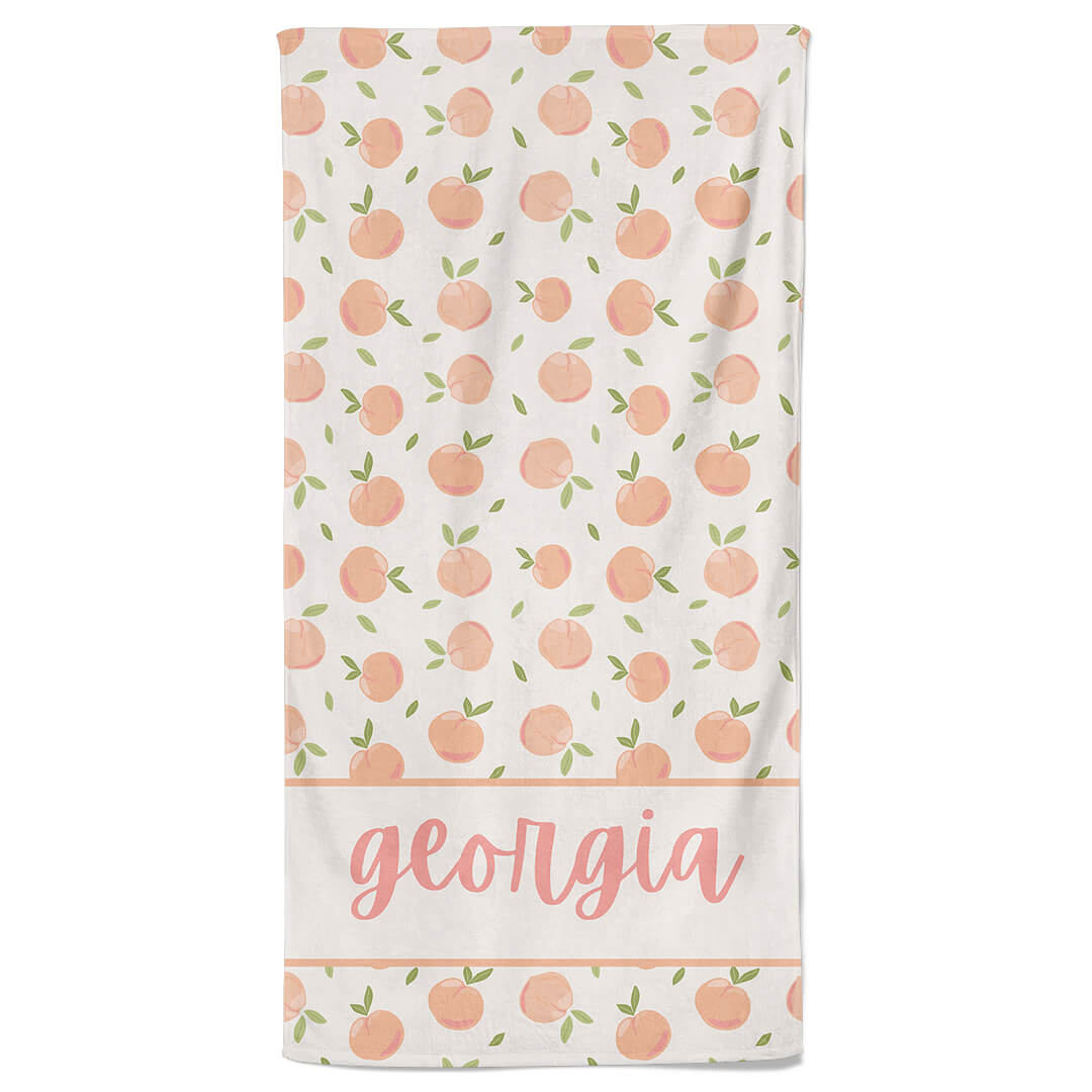  Just Peachy Personalized Kids Beach Towel、mySite、layawaytickets