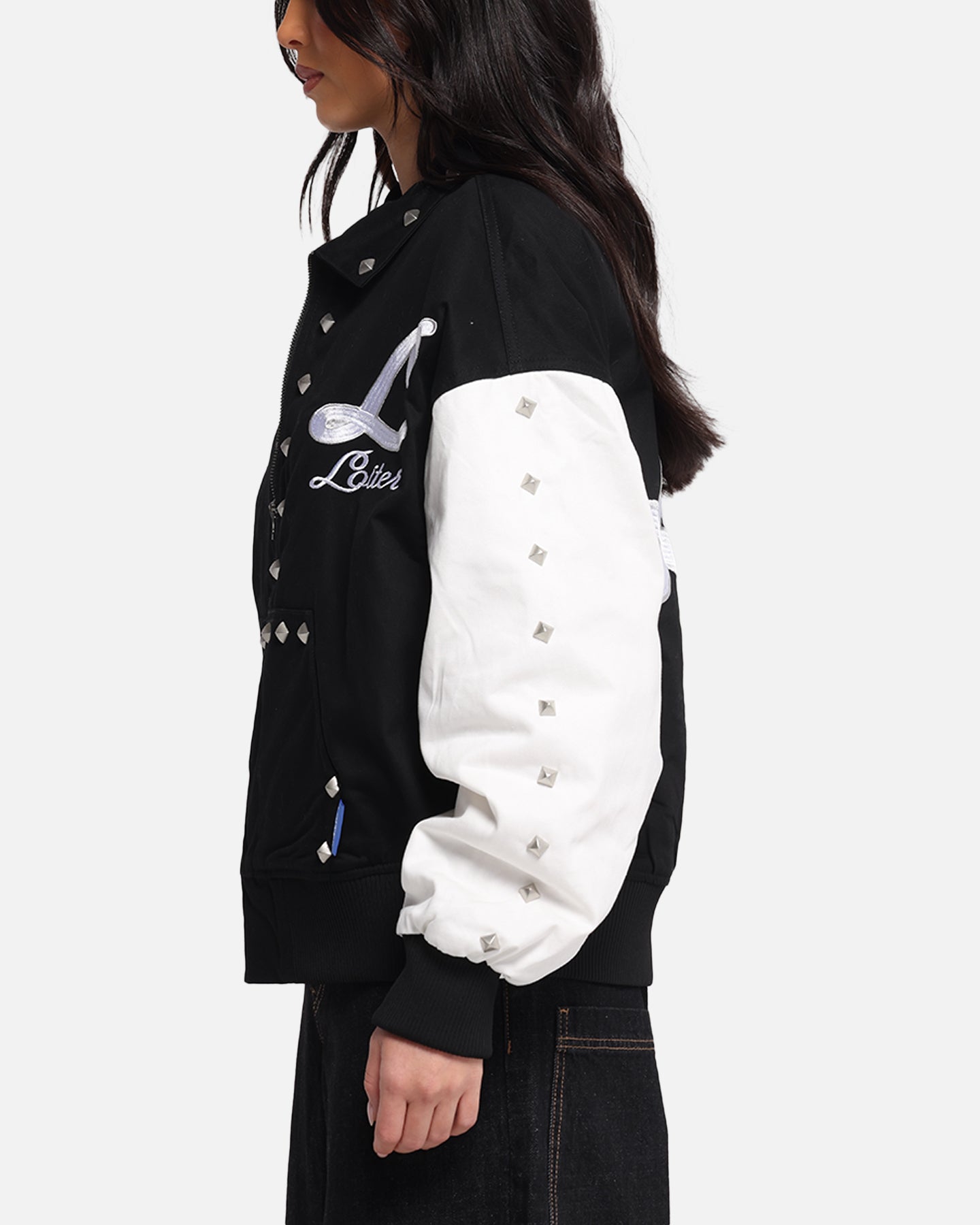 Loiter Frontier Varsity Jacket Black/Off White、mySite、zt4zffjzw