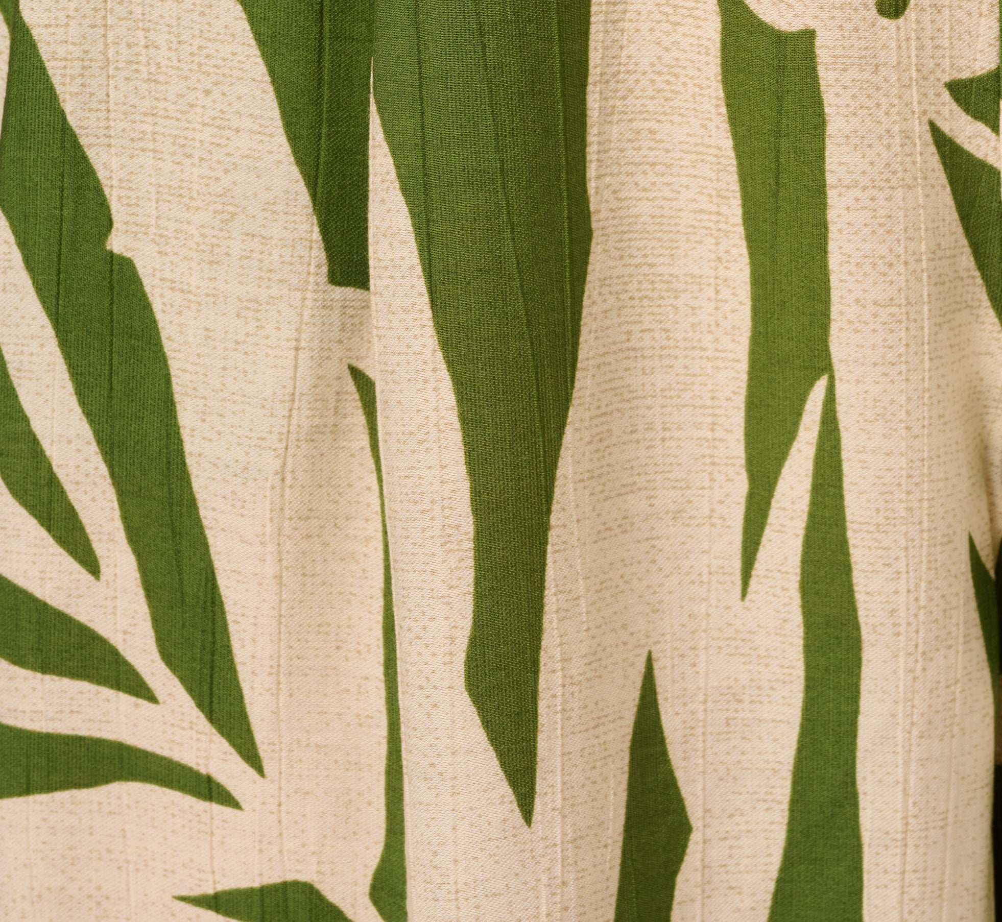 Sleeveless Palm Leaf Wide Leg Jumpsuit In Green Ivory、mySite、solidvoid