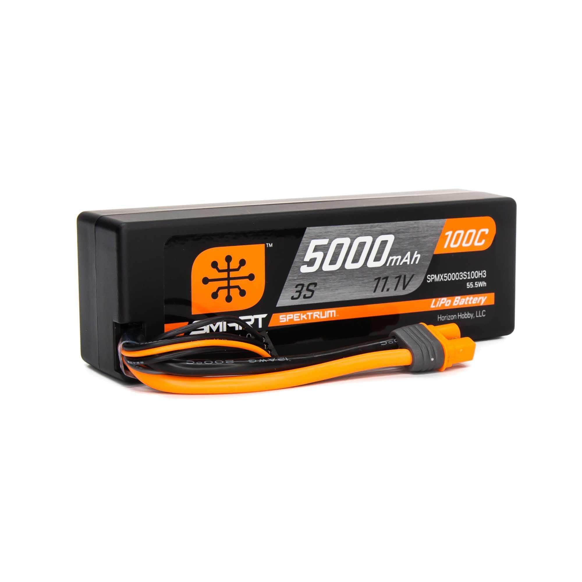  SPMX50003S100H3, Spektrum RC 11.1V 5000mAh 3S 100C Smart Hardcase LiPo Battery: IC3、mySite、merchandisen