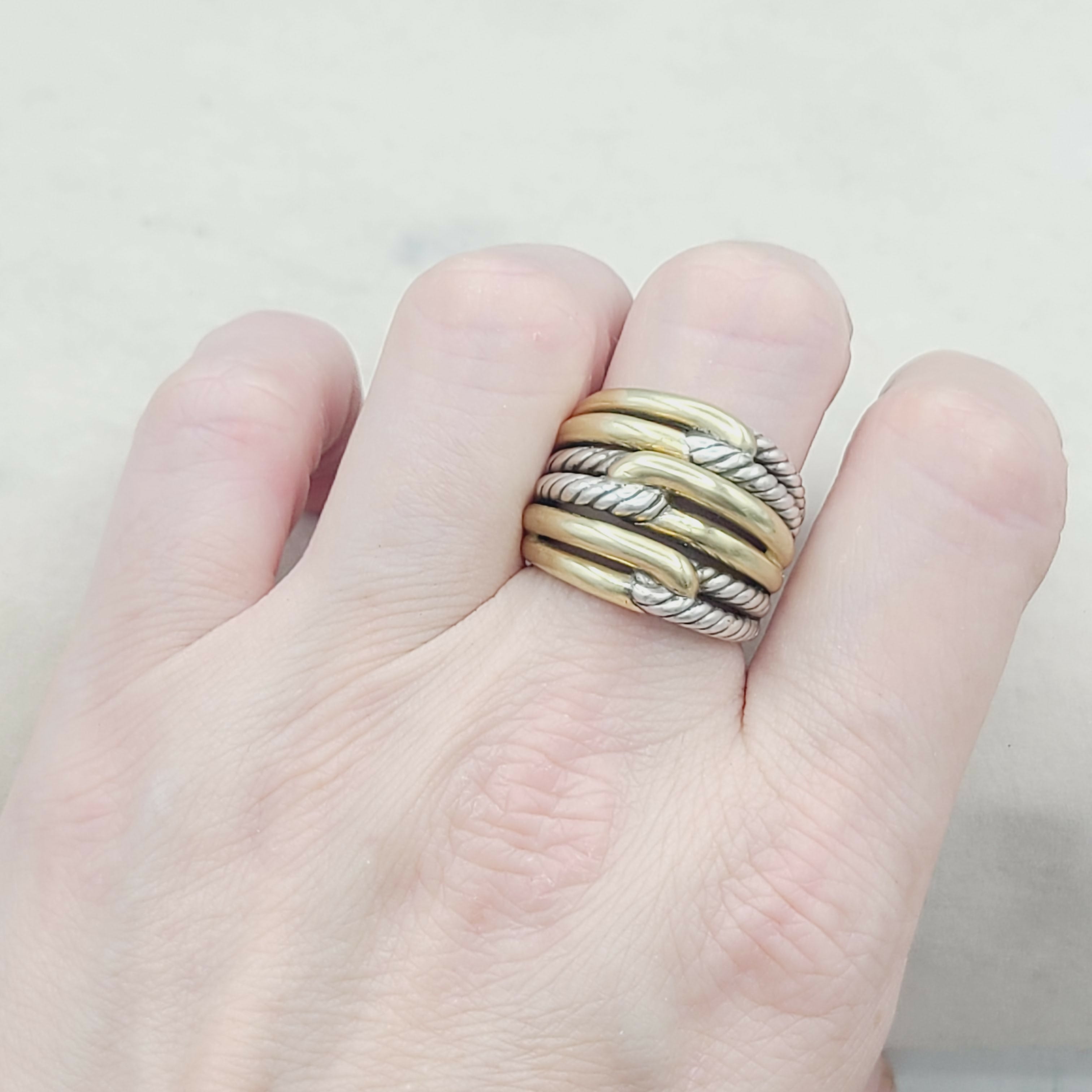 David Yurman Triple- Loop Labyrinth Ring With 18k Gold、mySite、hinf8tx79