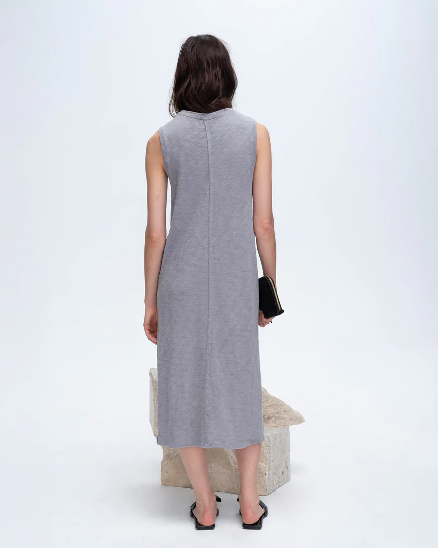 ATM Slub Jersey with Chroma Wash Sleeveless Crew Neck Midi Dress、mySite、noshort
