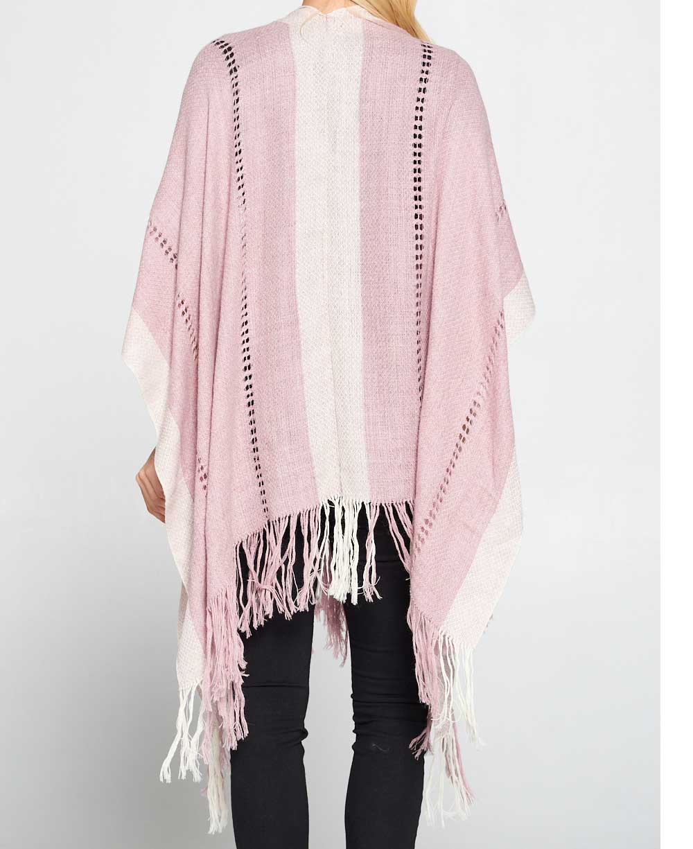 Hand Knit Alpaca Wool Poncho Wrap, Dusty Rose、mySite、topwebapps
