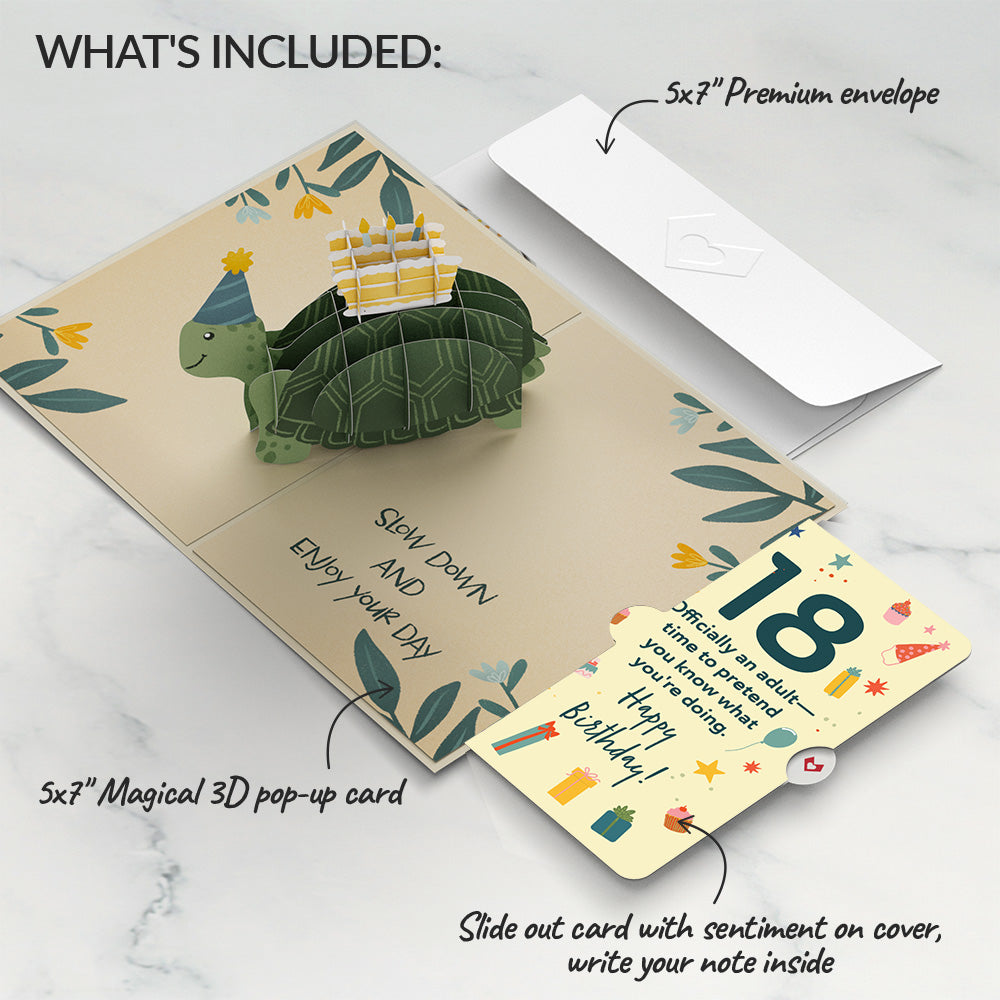 Shell-ebrate 18th Birthday Turtle Pop-Up Card and Sentiment Set、mySite、solidvoid