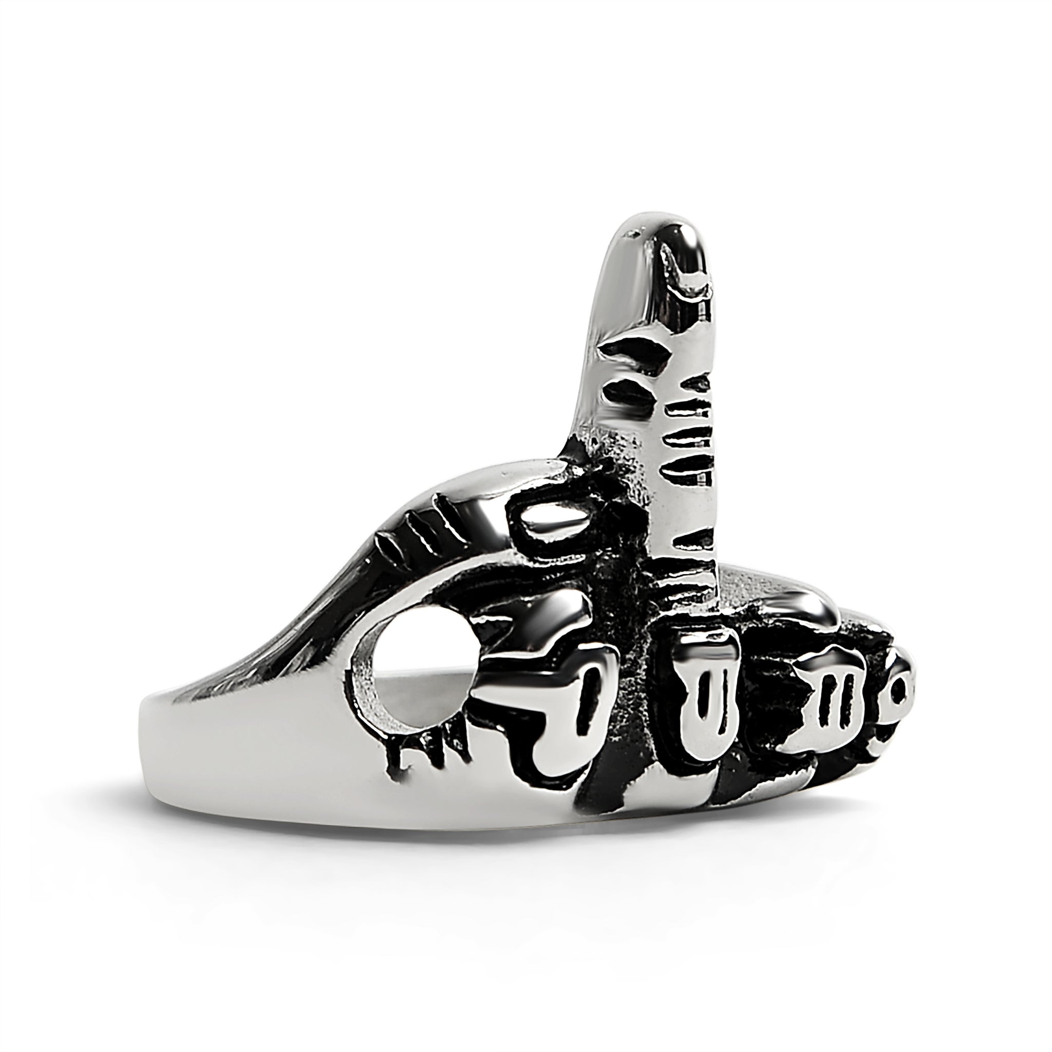 Stainless Steel Polished Middle Finger Ring / SCR3031、mySite、dreamappss