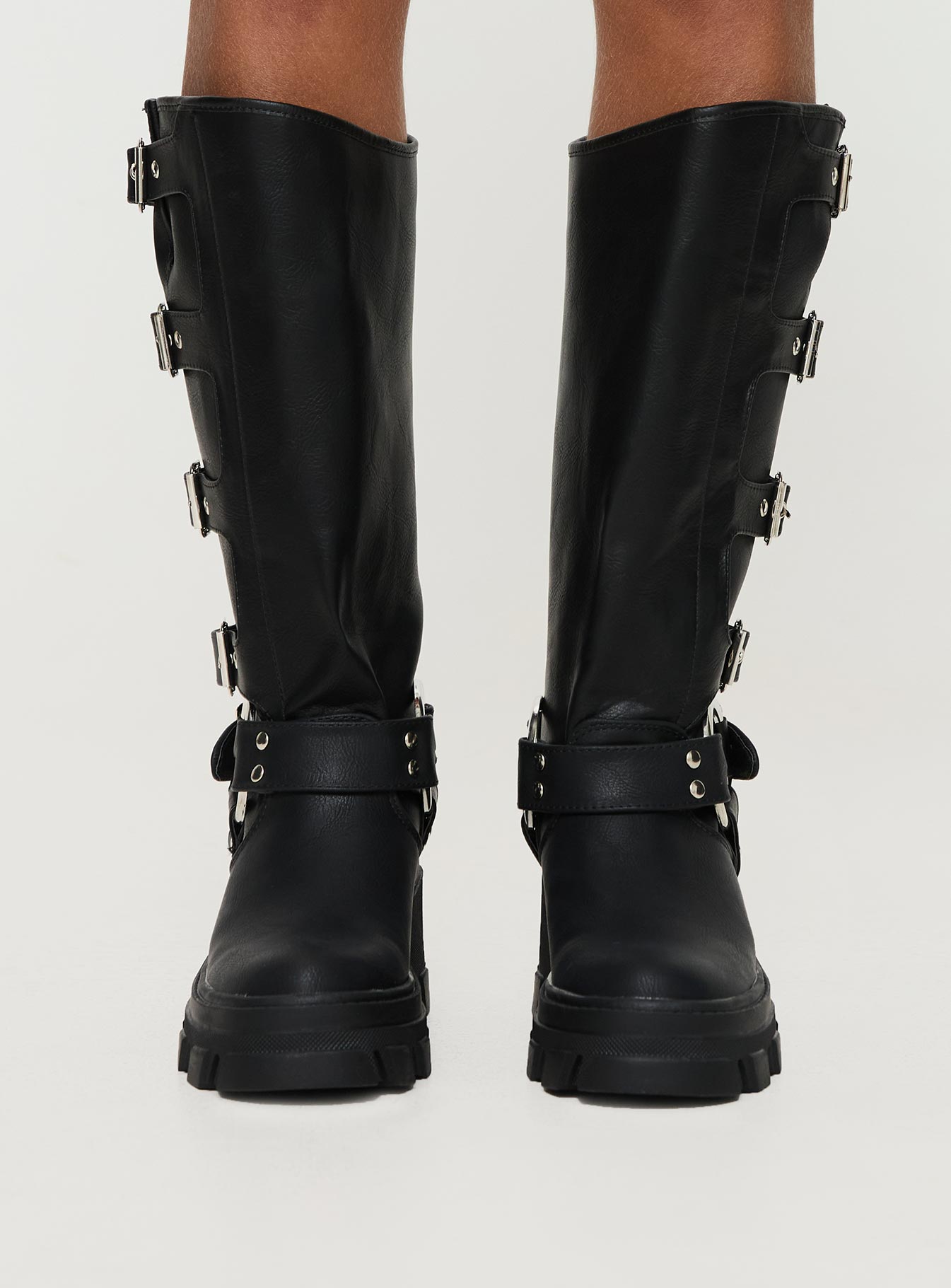 Buckle Up Now Boots Black、mySite、solidvoid