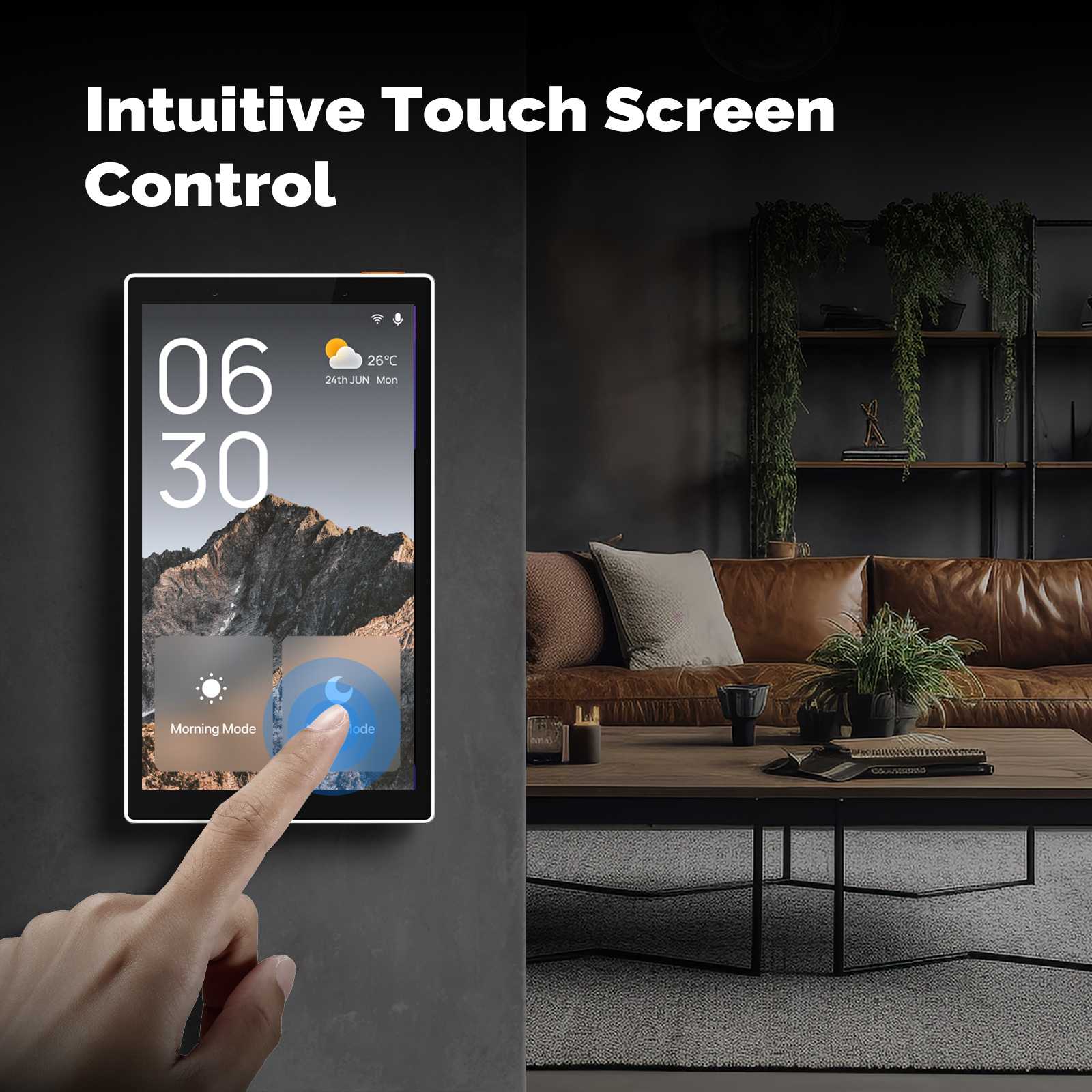 Smart Home 5-Inch Touchscreen Control In-wall Smart Panel with Alexa Built-in、mySite、fannypackpong