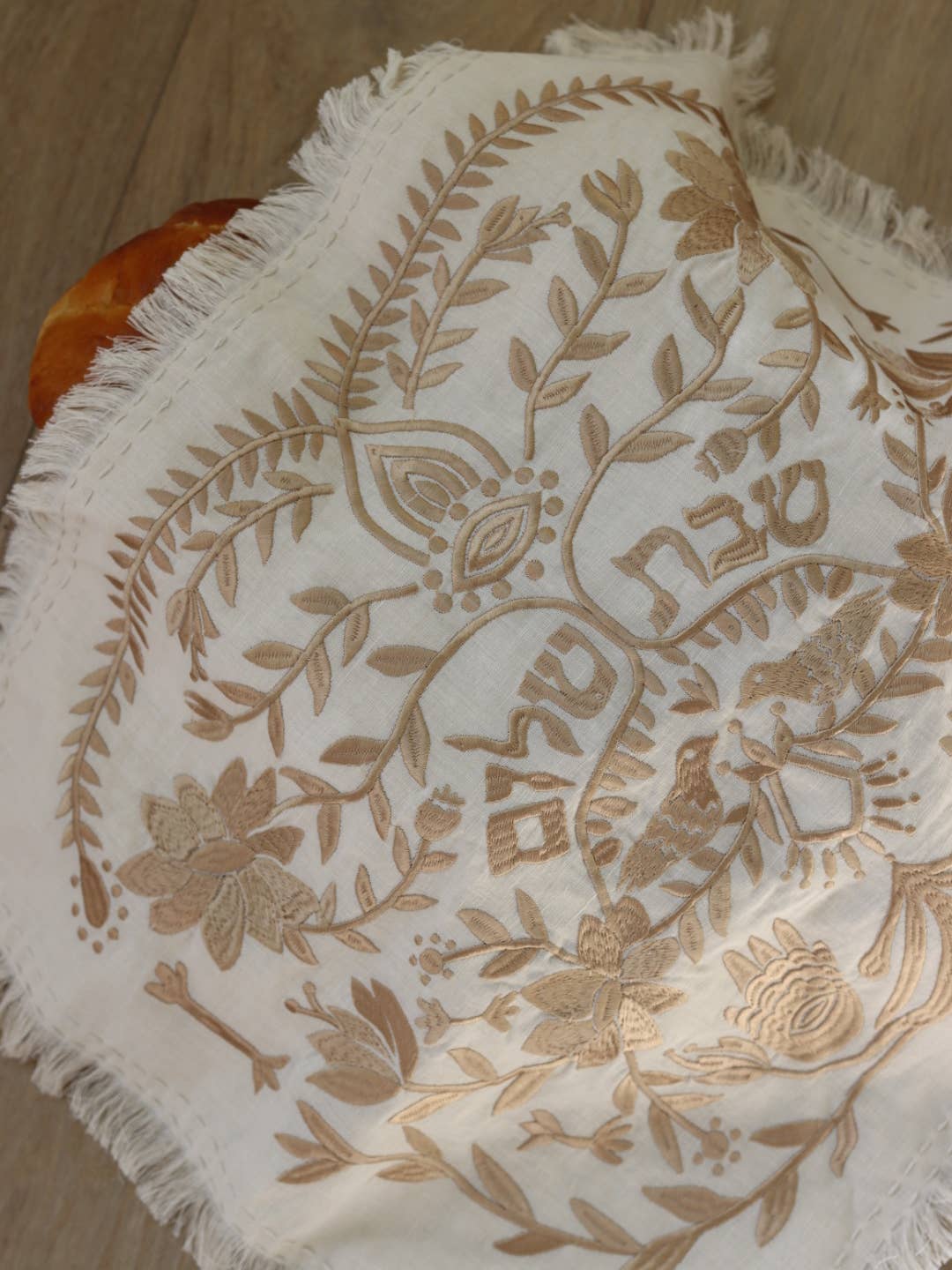 Handmade Linen Challah Cover - Gold、mySite、topwebapps
