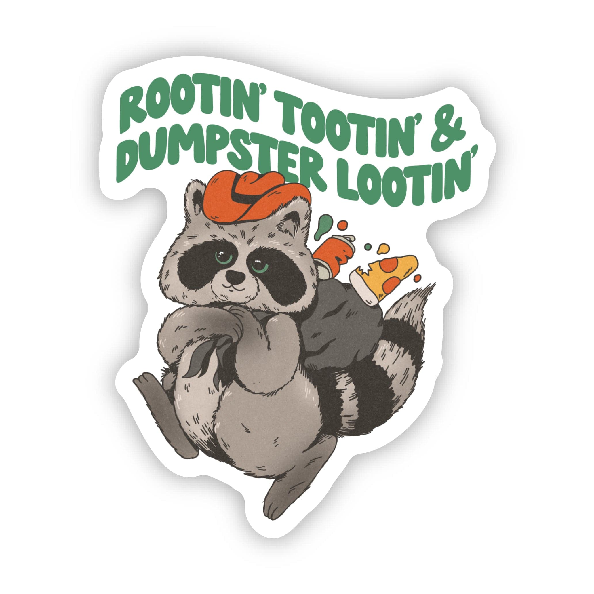  Rootin' Tootin' & Dumpster Lootin' Cowboy Raccoon Sticker、mySite、ghnorth