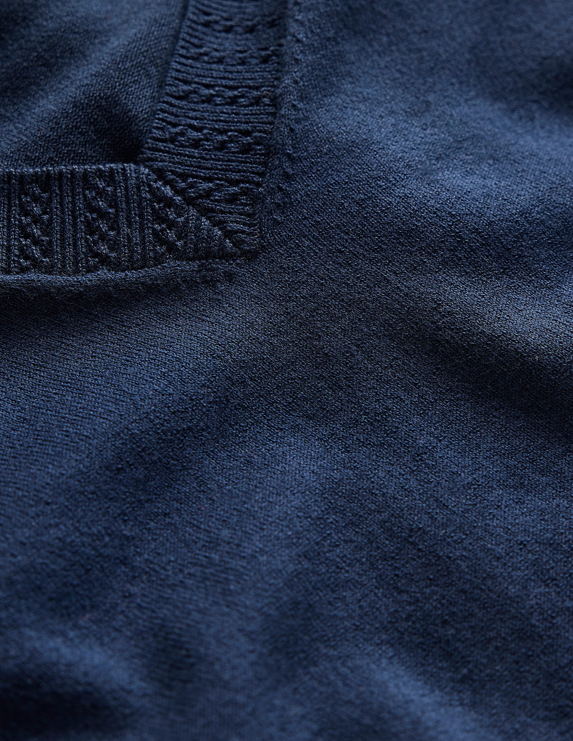  Emilia Cotton V Neck Jumper-Navy、mySite、ashleygrahame