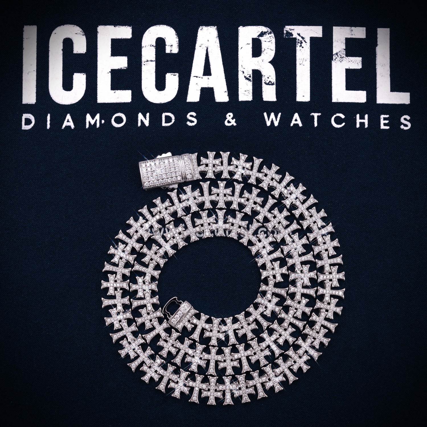 8MM VVS Cross Link Chain 14K Gold、mySite、hinf8tx79