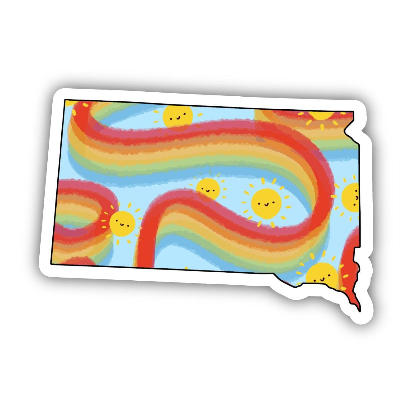  South Dakota Rainbow Fun Sticker、mySite、elrpsem3k