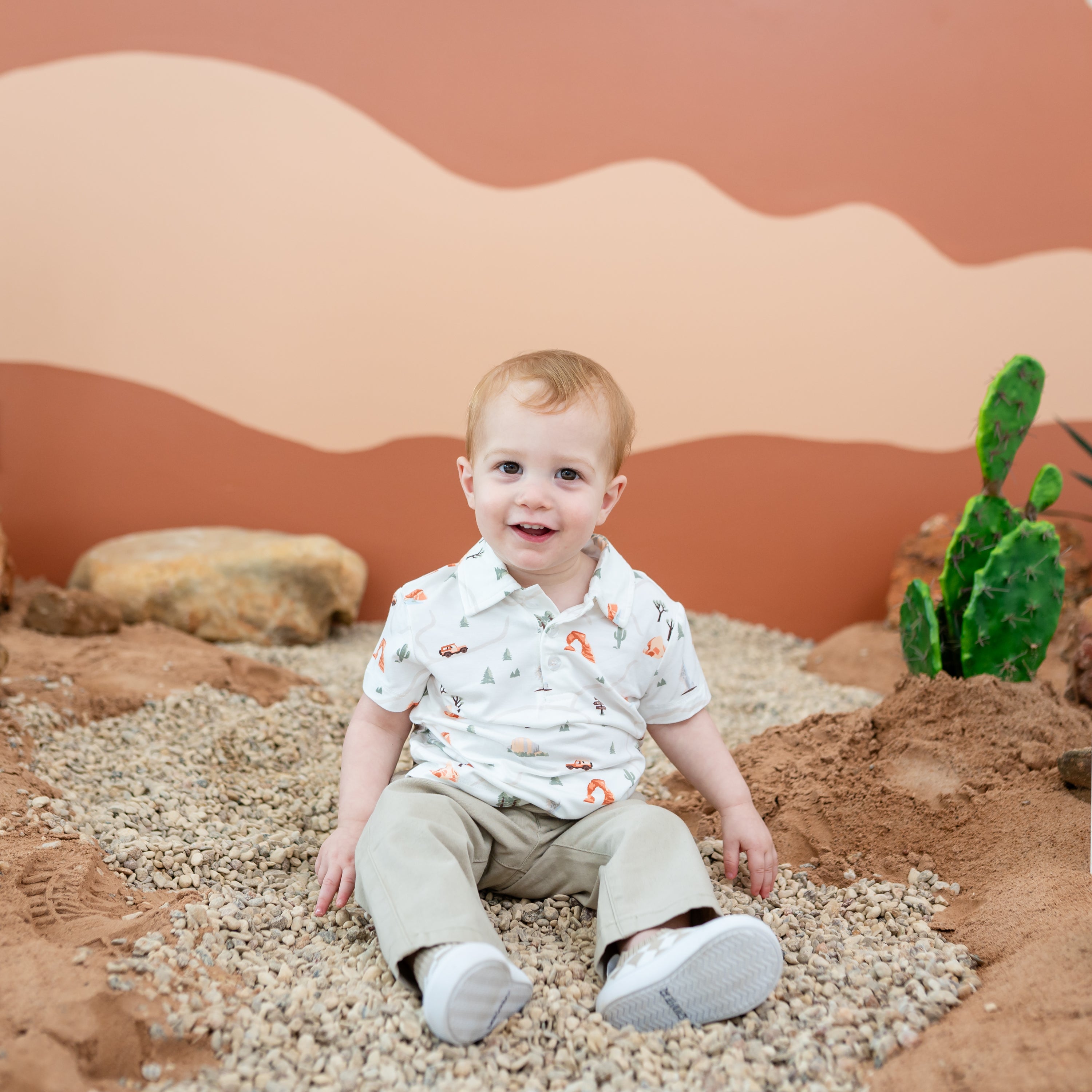  Toddler Short Sleeve Polo in Road Trip、mySite、layawaytickets