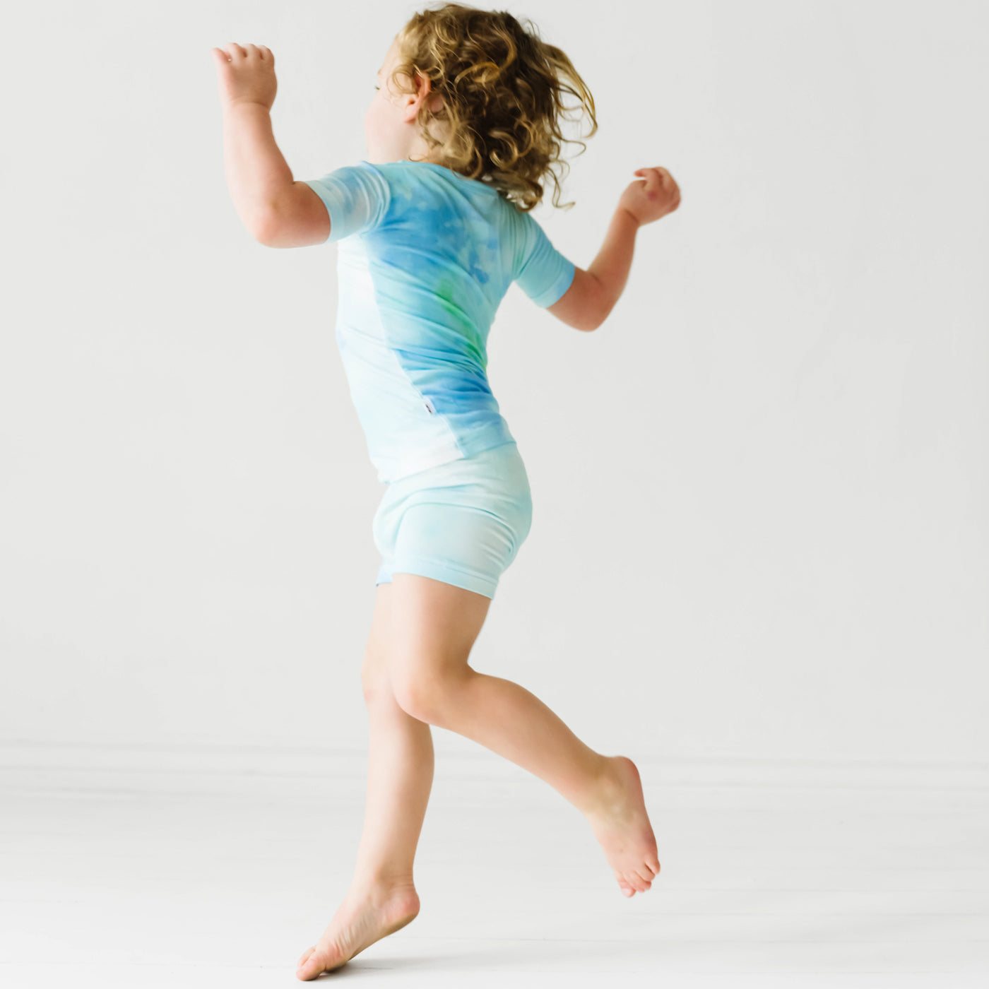  Tidepool Watercolor Two-Piece Short Sleeve & Shorts Pajama Set、mySite、layawaytickets