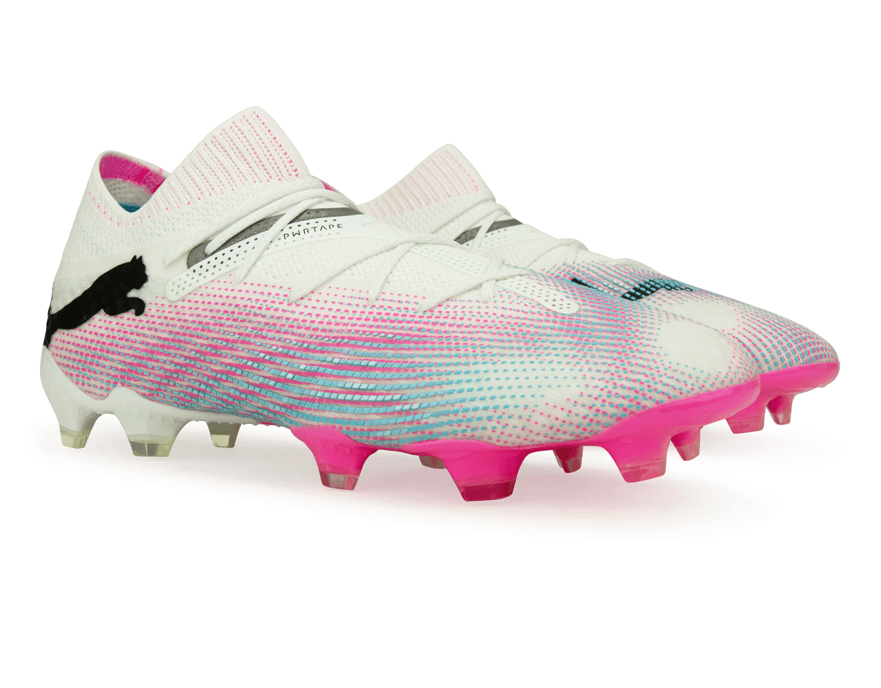 PUMA Men's Future 7 Ultimate FG/AG White/Black、mySite、noshort