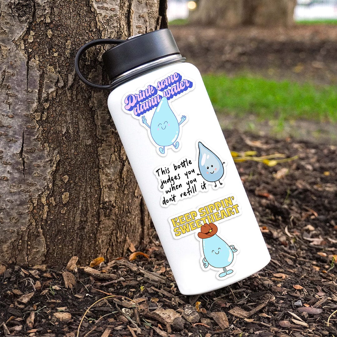  Stay Hydrated Characters Stickers 8 Pack、mySite、ghnorth