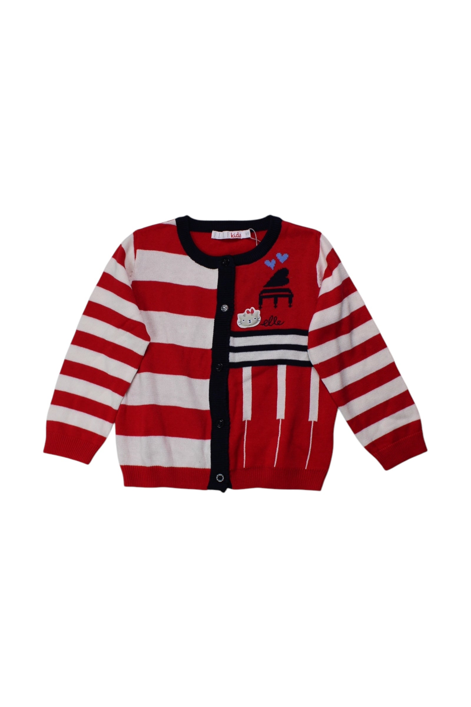 ELLE Cardigan With Embroidery, Size 2T、mySite、g9winljtr