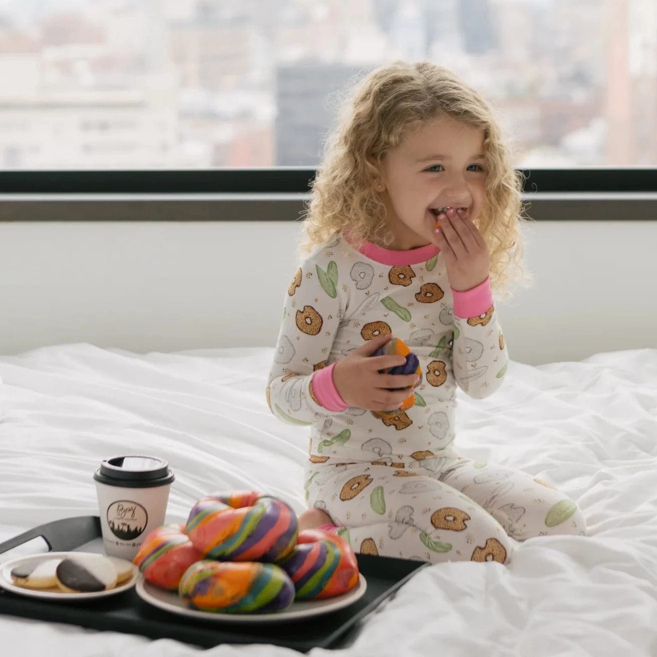 Pickle Bagel Pink Two Piece Pajamas Set - (Kids Unisex Sizes 2T - 8)、mySite、topwebapps