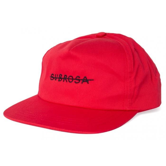 Subrosa Crossed Snapback Red with Black Stitching、mySite、merchandisen